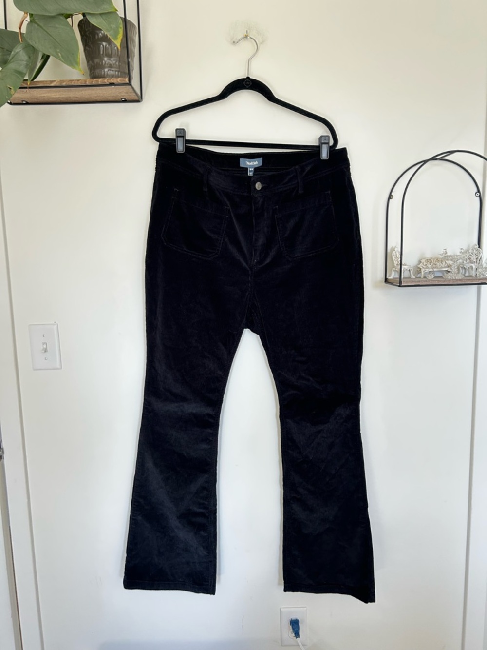 ModCloth Black Bootcut High Rise Waist Corduroy Pants‎ Plus Size 16W